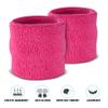 Suddora Wrist Sweatbands, Absorbent and Breathable Thick Cotton Bands for Working Out, Gymnastics, Basketball, Tennis, and Football, Multiuse Wristbands for Costumes and Cosplay (Pair) (Neon Pink) view 3