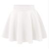 MBJ WB829 Womens Basic Versatile Stretchy Flared Casual Midi Skater Skirt M White view 1