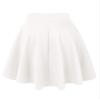 MBJ WB829 Womens Basic Versatile Stretchy Flared Casual Midi Skater Skirt M White view 3