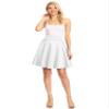 MBJ WB829 Womens Basic Versatile Stretchy Flared Casual Midi Skater Skirt M White view 4