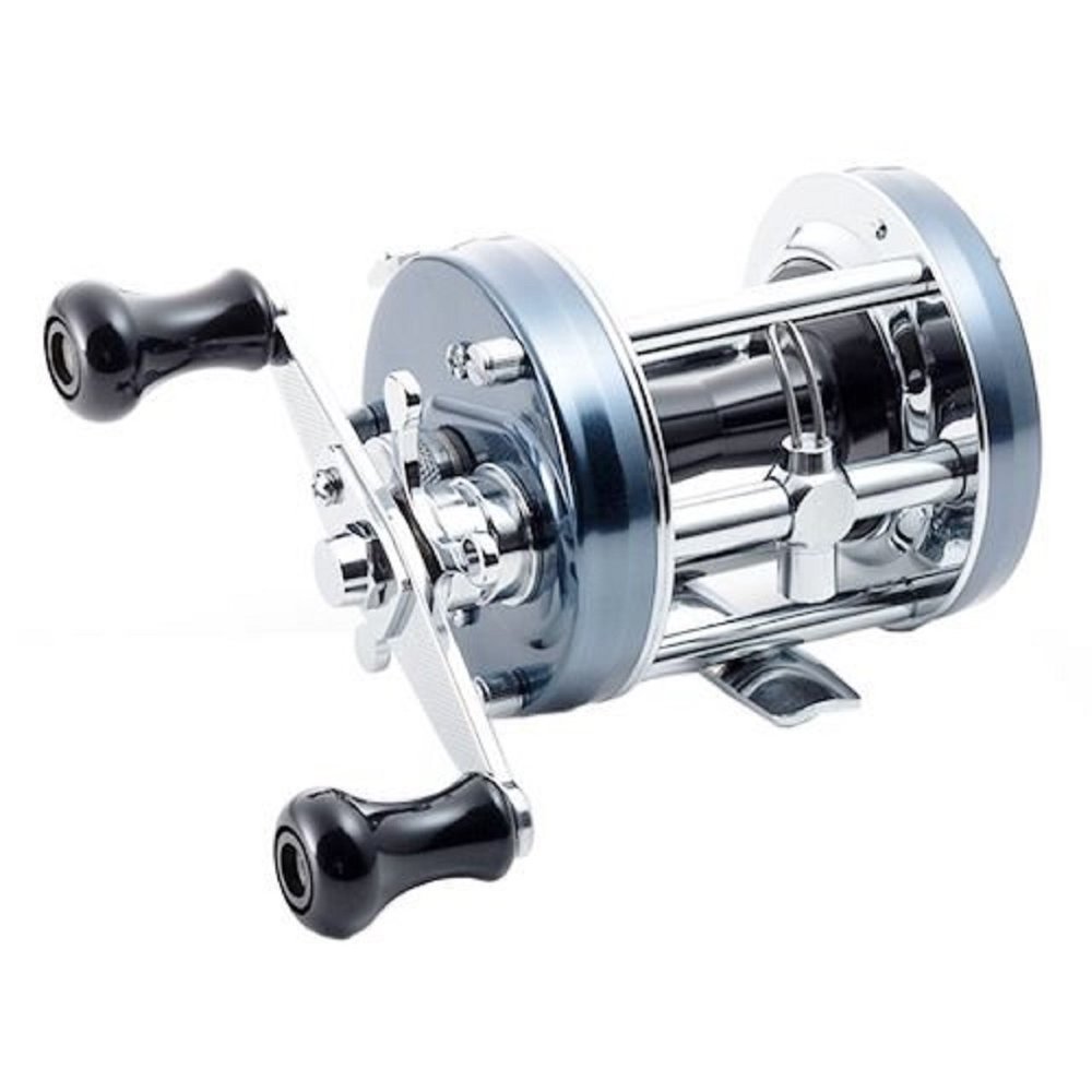 AbuGarcia Ambassadeur 6500CS Rocket Blue Gray Right Hand Double Handle Bass Ragyo Catfish Topwater Round Reel