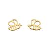 Dew Silver Honey Bee Yourself Gold Plate Bee Stud Earrings 4466GD015 view 1
