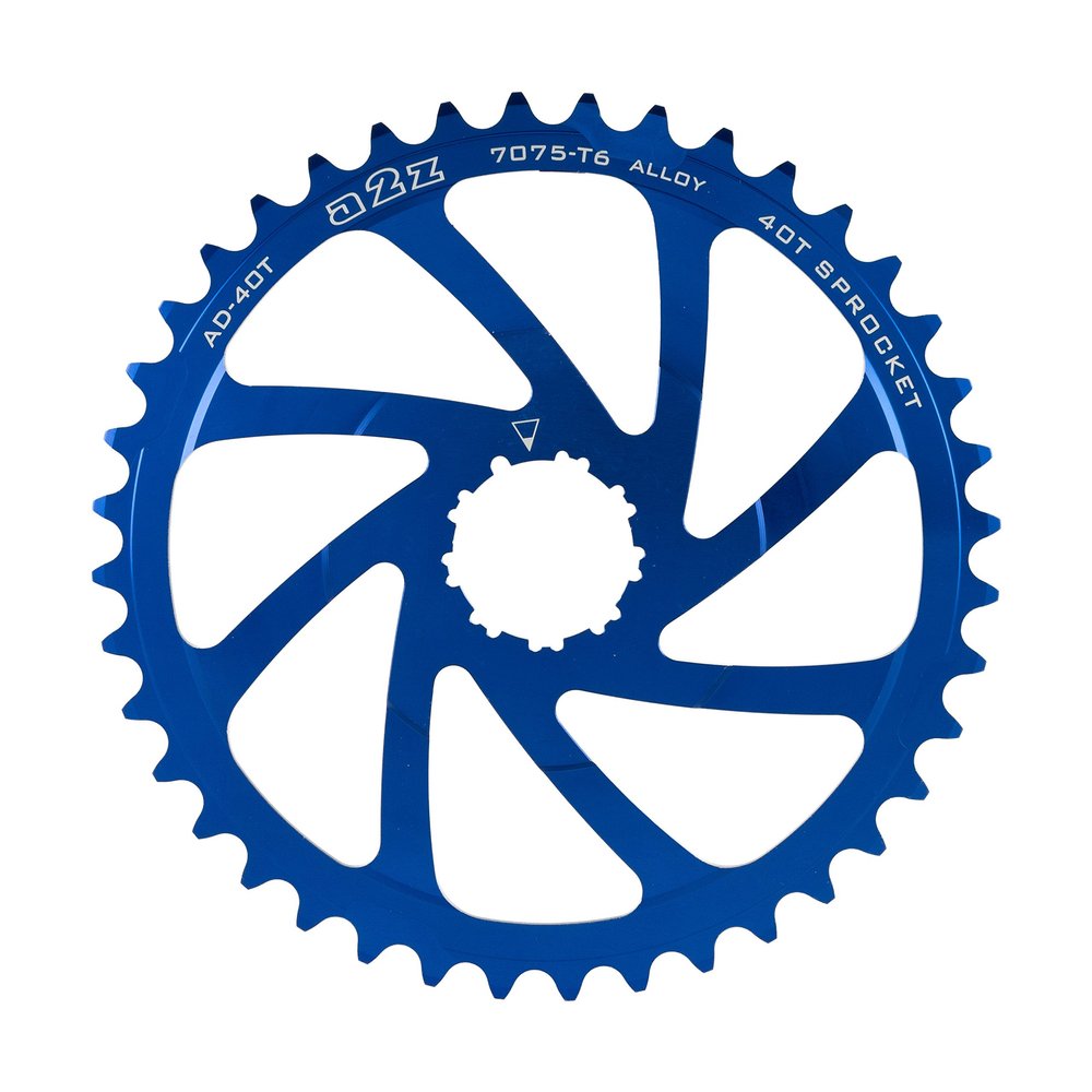 A2Z Unisex's Wide Adapter Cassette Range Extender Sprocket, Blue, Size 42T