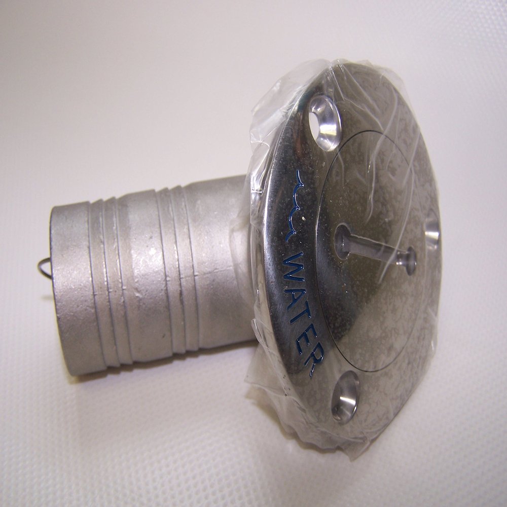 351522 Sea-Dog Line Angled 1-1/2" Inch Hose Deck Fill WATER Stainless SURPLUS 132-4091