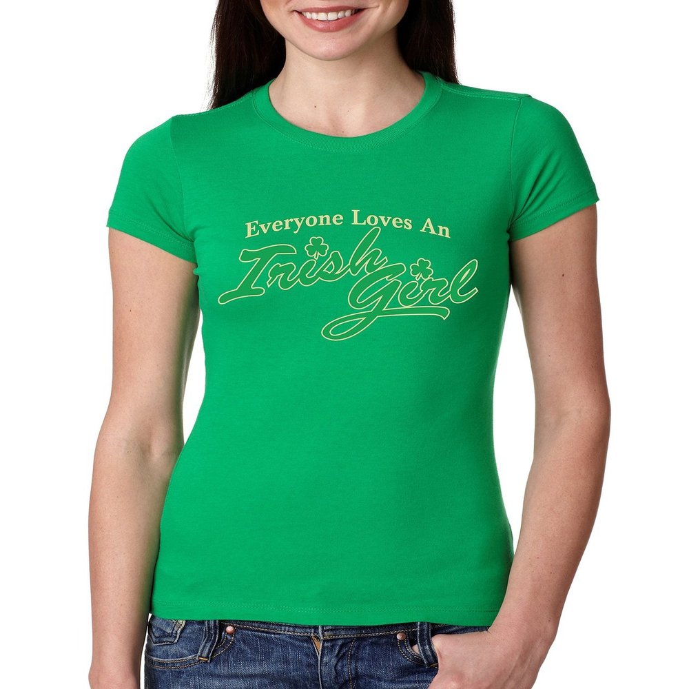 ALLNTRENDS Women's T Shirt Irish Girl St Patrick's Day (S, Green)