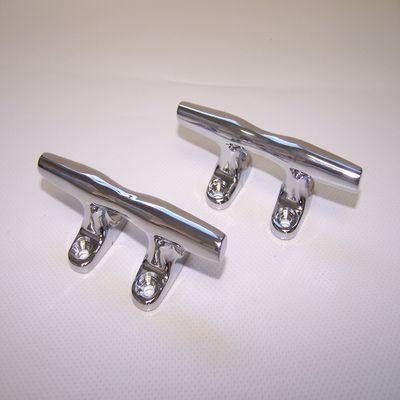 044604 Sea-Dog Line Open Base Cleat Chrome Plated Zinc 4" Inch Pair (2) SURPLUS 132-1140