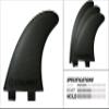 Culprit Surf Honeycomb RTM FCS M3 Style Thruster Surfboard Fins - Black - C4 view 1