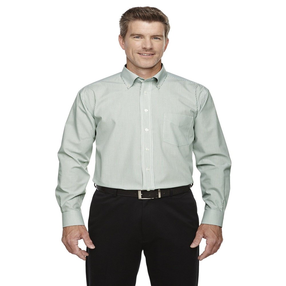 Devon & Jones Men's Crown Woven Collection Banker Stripe 2XL DILL