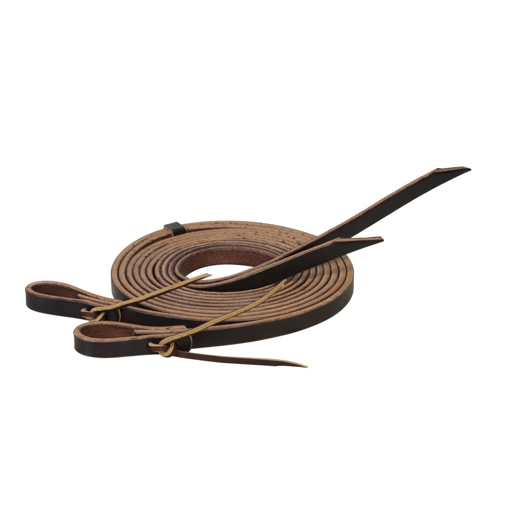 Weaver Leather Skirting Leather Split Reins, 7-feet Long Western Reins for Horses for Trail Riding, and More, Durable Equine Supplies, Dark Oil