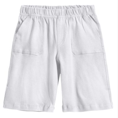 City Threads Little Boys' 3-Pocket Soft Jersey Shorts Perfect for Sensitive Skin SPD Sensory Friendly Clothing, White 2T