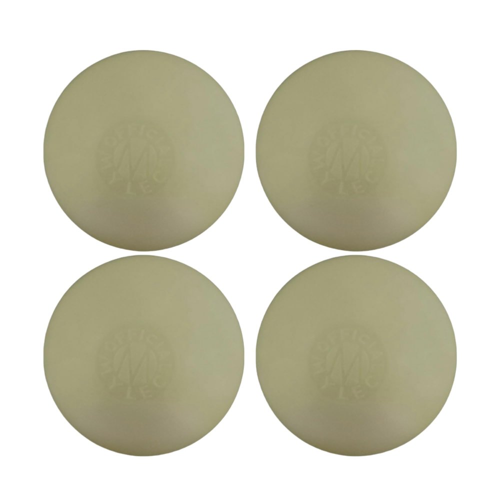 Mylec Street Hockey Balls, No-Bounce Hockey Balls, Durable Construction, Stree & Roller Ball for Outdoor Play - Glow in The Dark - 4 Pack