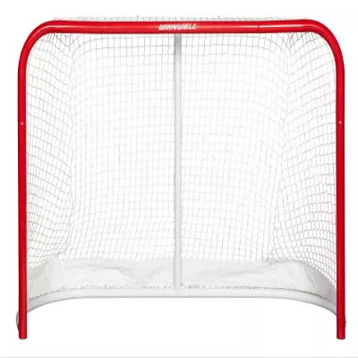 Winnwell Regulation Size Hockey Net - Indoor & Outdoor Heavy Duty Goal - Good for Street, Field & Rink (72")