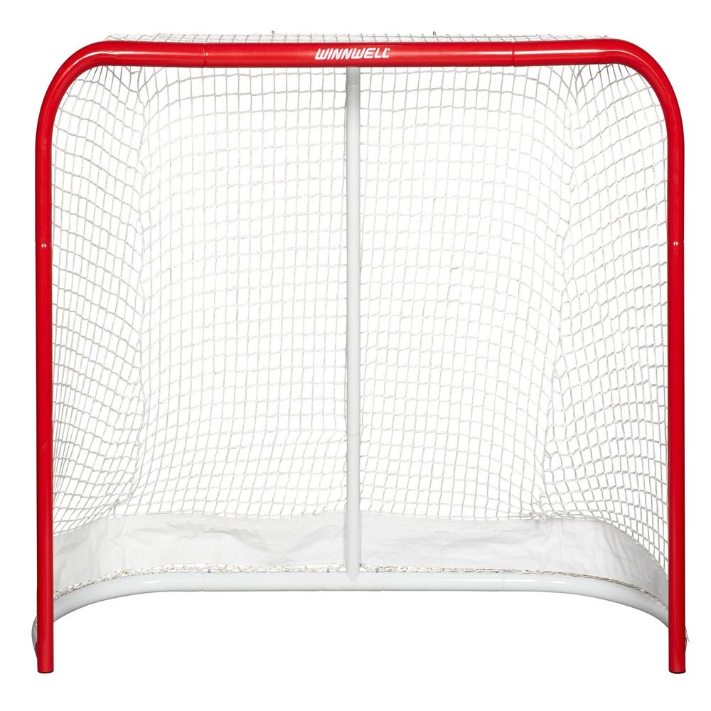 Winnwell Regulation Size Hockey Net - Indoor & Outdoor Heavy Duty Goal - Good for Street, Field & Rink (72")