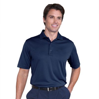 Monterey Club Men's Light Weight Pique Solid Polo Shirt #1070 (Navy, 3X-Large)