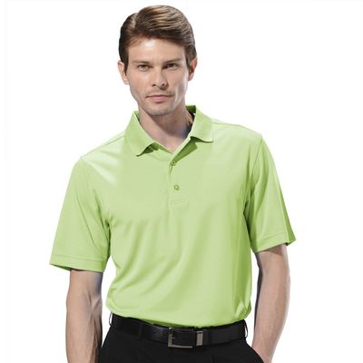 Monterey Club Men's Light Weight Pique Solid Polo Shirt #1070 (Sap Green, 2X-Large)
