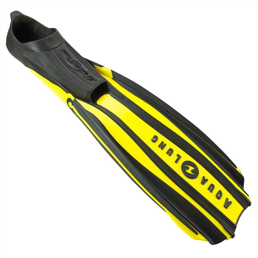 Aqua Lung Stratos 3 Full Foot Diving Fins-Yellow-SM