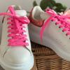 150cm Long Flat Coloured Trainer Shoe laces replacement laces for adults or kids Trainer Sneaker Boots Sports Shoelaces (Neon Pink) view 2