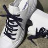 120cm Long Flat Coloured Trainer Shoe laces replacement laces for adults or kids Trainer Sneaker Boots Sports Shoelaces (Navy) view 2