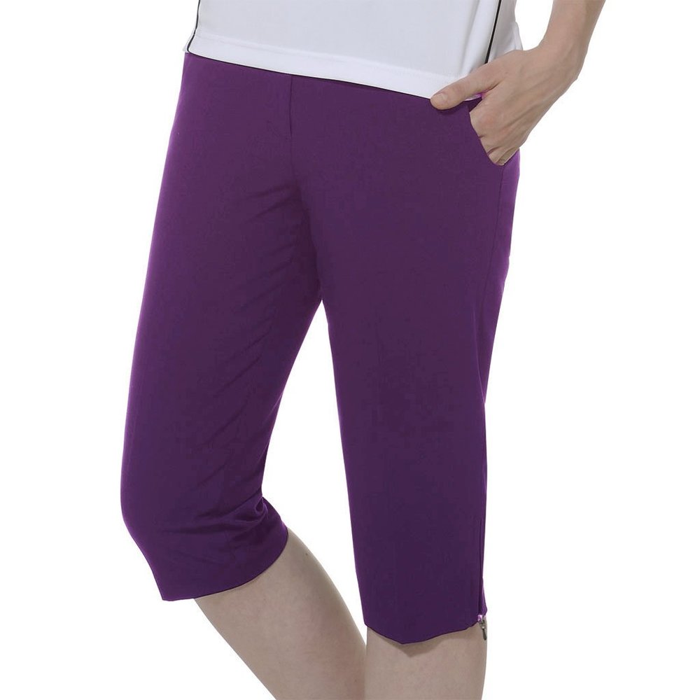 Monterey Club Women's Ultimate Golf Capris Petite #823P (Eggplant, Size:2)