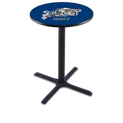Holland Bar Stool Co. L211-36" Black Wrinkle US Naval Academy (Navy) Pub Table