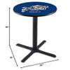 Holland Bar Stool Co. L211-36" Black Wrinkle US Naval Academy (Navy) Pub Table view 2