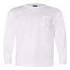 Bayside Unisex Union-Made Long-Sleeve Pocket Crew T-Shirt 4XL WHITE view 1