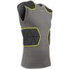 Champro Unisex-Adult Tri-Flex Football Compression Shirt with Cushion System, Charcoal, Black Inset, Youth Medium view 1