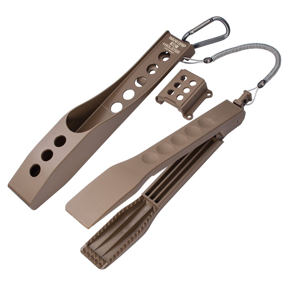 Daiichi Seiko Fish Grip Alligator Grip Mini MC+ Holster Dark Earth Fish Clip Fishing Pliers Fishing Grip Fishing