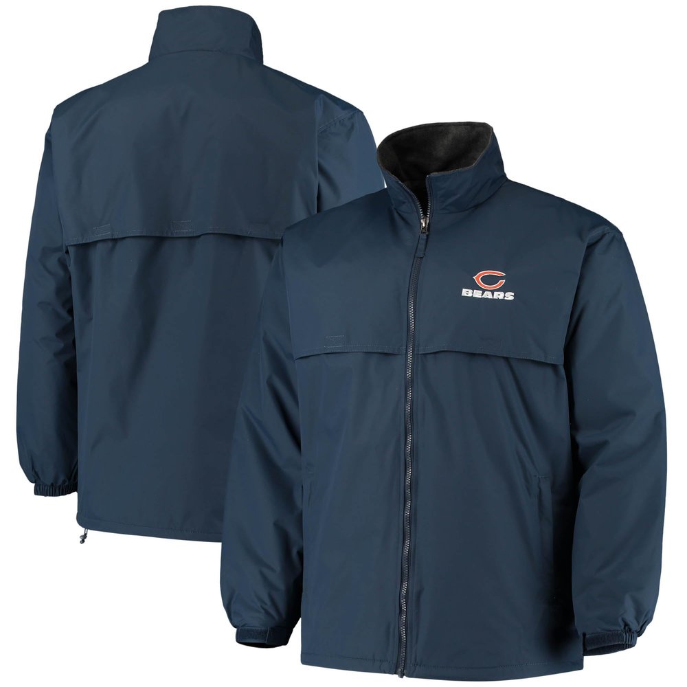 Dunbrooke Men's Navy Chicago Bears Triumph Fleece Full-Zip Jacket