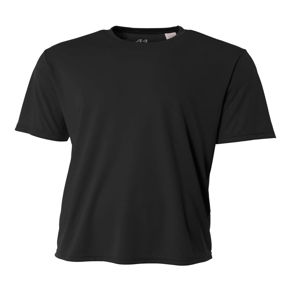 Authentic Sports Shop Black Adult 3X Short Sleeve Wicking Cool & Comfortable Shirt/Undershirt