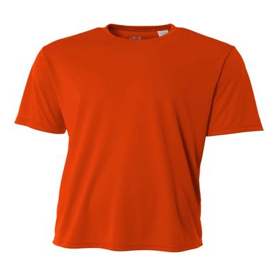 Athletic Orange Adult Medium Short Sleeve Wicking Cool & Comfortable Shirt/Undershirt