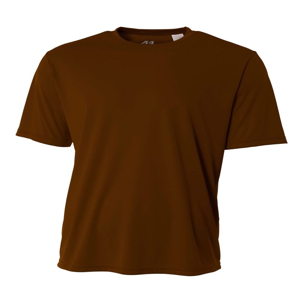 Authentic Sports Shop Brown Adult 2X Short Sleeve Wicking Cool & Comfortable Shirt/Undershirt