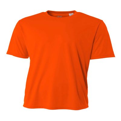 Authentic Sports Shop Safety Orange Adult 4X Short Sleeve Wicking Cool & Comfortable Shirt/Undershirt