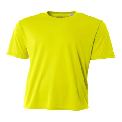 Authentic Sports Shop Bright Power Yellow Adult Large Short Sleeve Wicking Cool & Comfortable Shirt/Undershirt