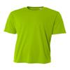 Authentic Sports Shop Lime Bright Green Adult Large Short Sleeve Wicking Cool & Comfortable Shirt/Undershirt view 1