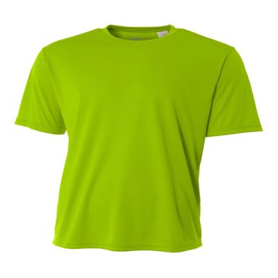 Authentic Sports Shop Lime Bright Green Adult 4X Short Sleeve Wicking Cool & Comfortable Shirt/Undershirt