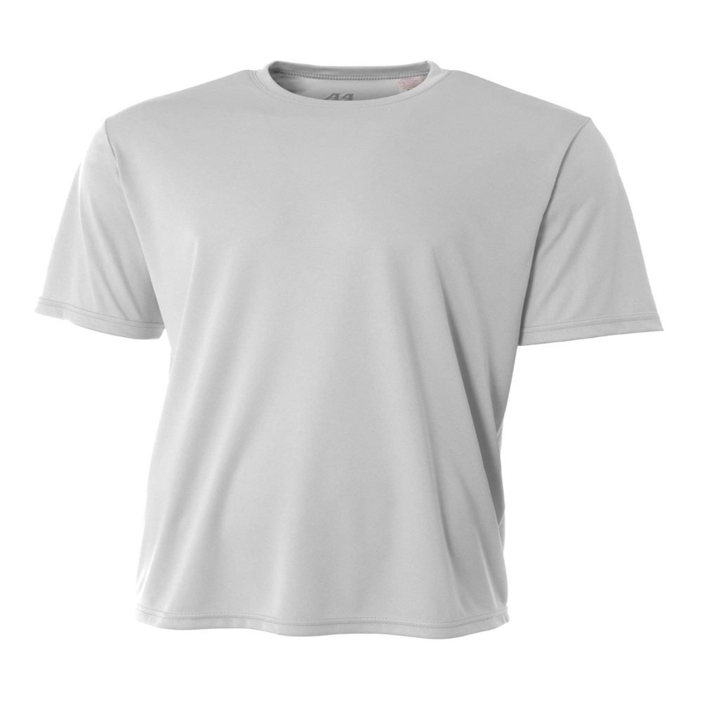 Authentic Sports Shop Silver Adult 3X Short Sleeve Wicking Cool & Comfortable Shirt/Undershirt
