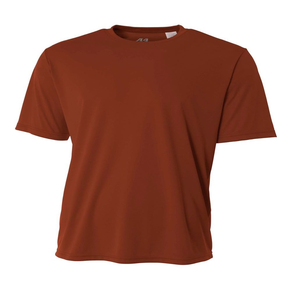 Authentic Sports Shop Texas Dark Orange Adult Large Short Sleeve Wicking Cool & Comfortable Shirt/Undershirt
