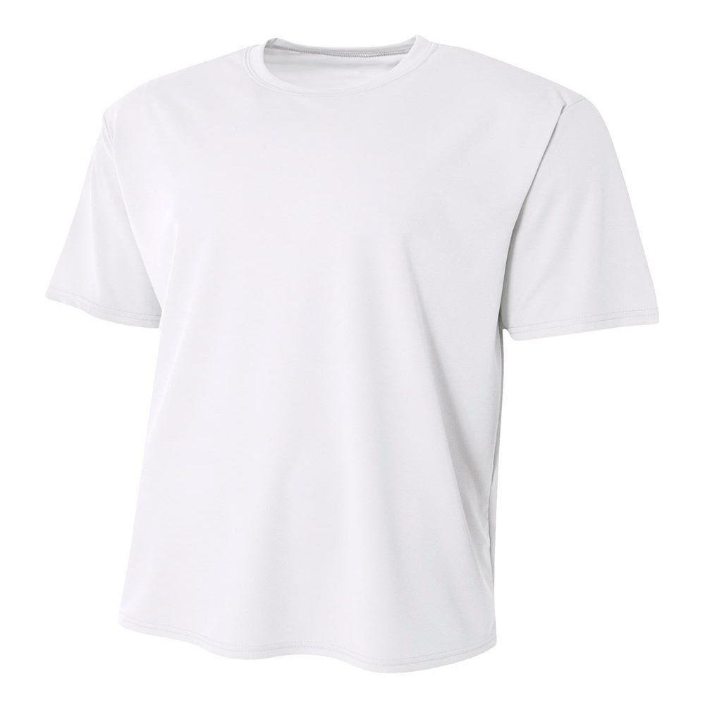 Authentic Sports Shop White Adult 4X Short Sleeve Wicking Cool & Comfortable Shirt/Undershirt