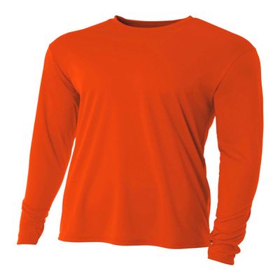Authentic Sports Shop Athletic Orange Adult Medium Long Sleeve Wicking Cool & Comfortable Shirt/Undershirt