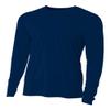 Authentic Sports Shop Navy Blue Adult Large Long Sleeve Wicking Cool & Comfortable Shirt/Undershirt view 1