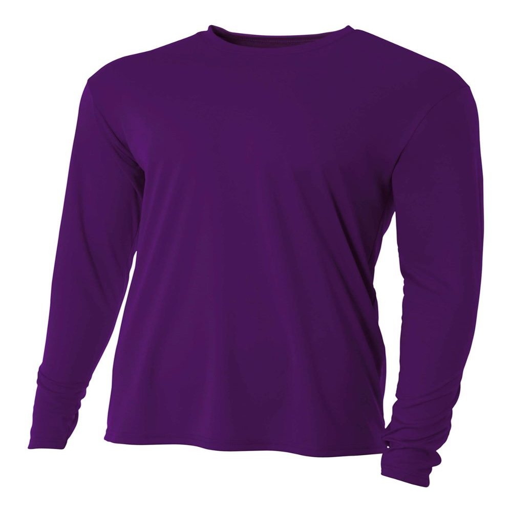 Authentic Sports Shop Purple Adult Small Long Sleeve Wicking Cool & Comfortable Shirt/Undershirt