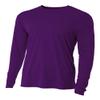 Authentic Sports Shop Purple Adult Large Long Sleeve Wicking Cool & Comfortable Shirt/Undershirt view 1