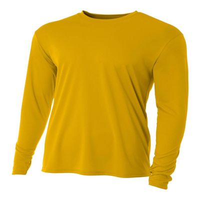 Authentic Sports Shop Gold Adult Small Long Sleeve Wicking Cool & Comfortable Shirt/Undershirt