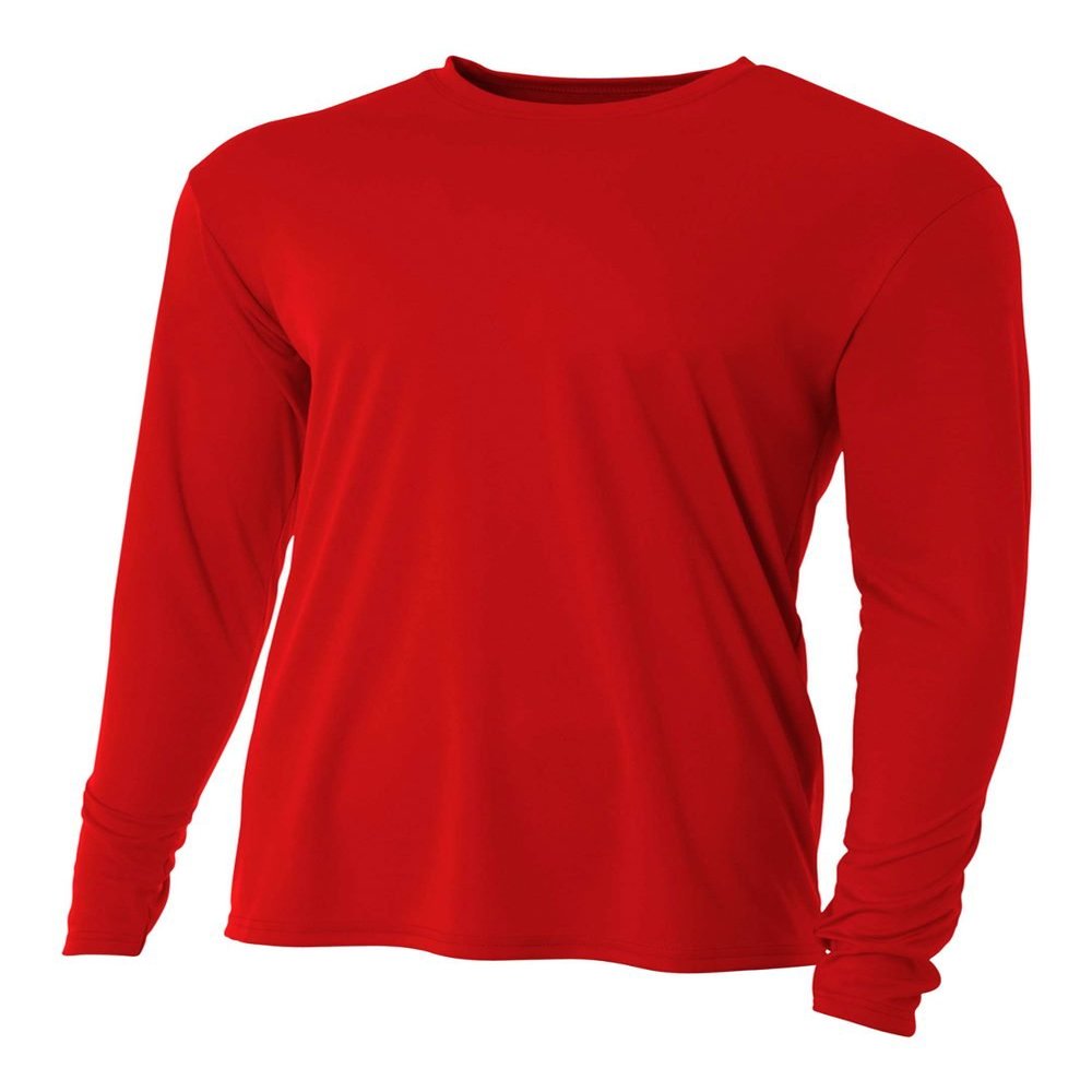 Authentic Sports Shop Red Adult Large Long Sleeve Wicking Cool & Comfortable Shirt/Undershirt