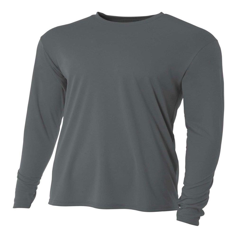 Authentic Sports Shop Graphite Adult Small Long Sleeve Wicking Cool & Comfortable Shirt/Undershirt