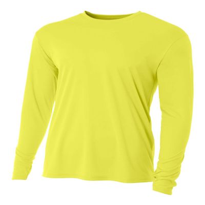 Authentic Sports Shop Bright Power Yellow Adult Large Long Sleeve Wicking Cool & Comfortable Shirt/Undershirt