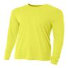 Authentic Sports Shop Bright Power Yellow Adult Large Long Sleeve Wicking Cool & Comfortable Shirt/Undershirt view 1