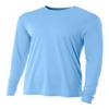 Authentic Sports Shop Light Colubmbia Blue Adult XL Long Sleeve Wicking Cool & Comfortable Shirt/Undershirt view 1
