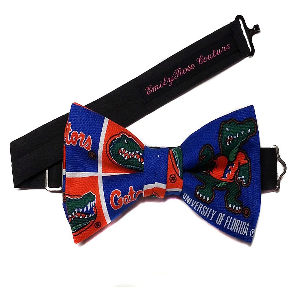 EmilyRose Couture Men's Sports Theme Bow Ties-cowboys, Lions, Gators, Hurricanes, Michigan, Bulls (6-12 Year Olds, University of Florida Gators)